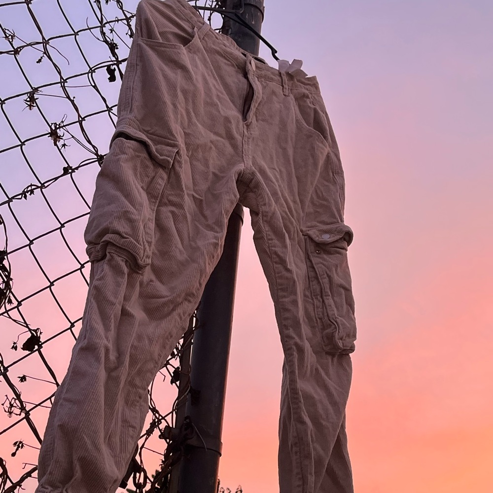 Pretty Little Thing Tan Cargos Size 10
